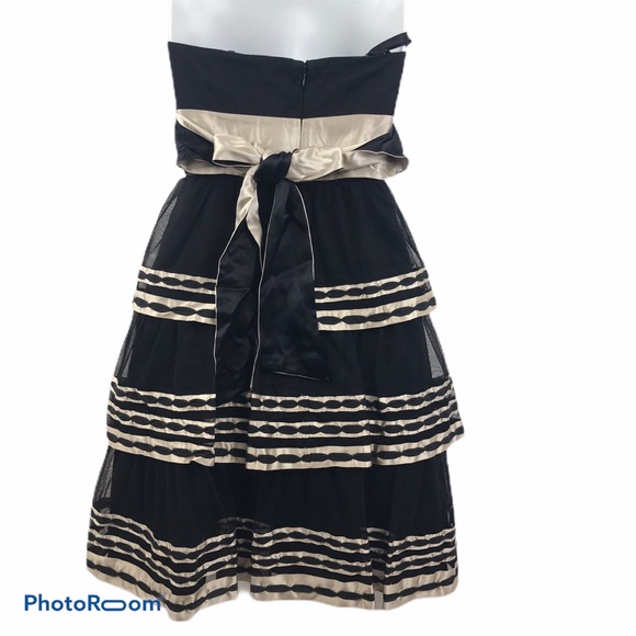 BCBG Max Strapless Cocktail Tulle Dress Silk Si… - Picture 3 of 8